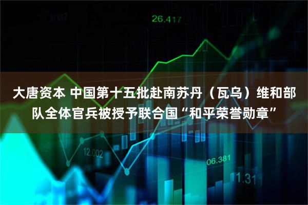 大唐资本 中国第十五批赴南苏丹（瓦乌）维和部队全体官兵被授予联合国“和平荣誉勋章”