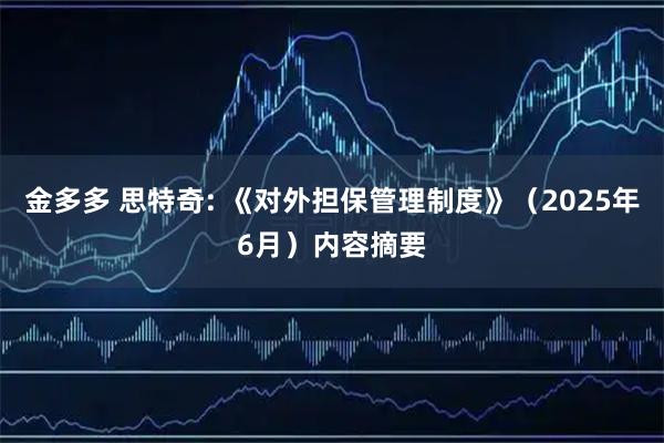 金多多 思特奇: 《对外担保管理制度》（2025年6月）内容摘要